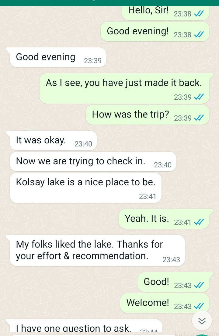 Tom also liked the lake